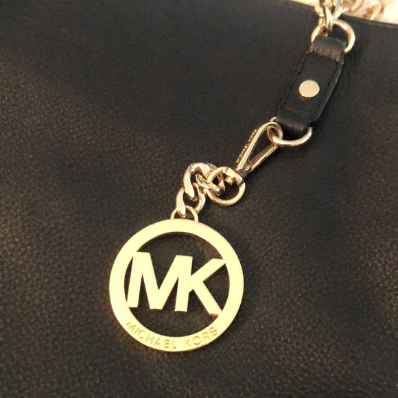 🖤 MK 2 Piece 🖤 Michael Kors Black & Gold Bag & Wallet Set 🖤 Read Description - Picture 3 of 14